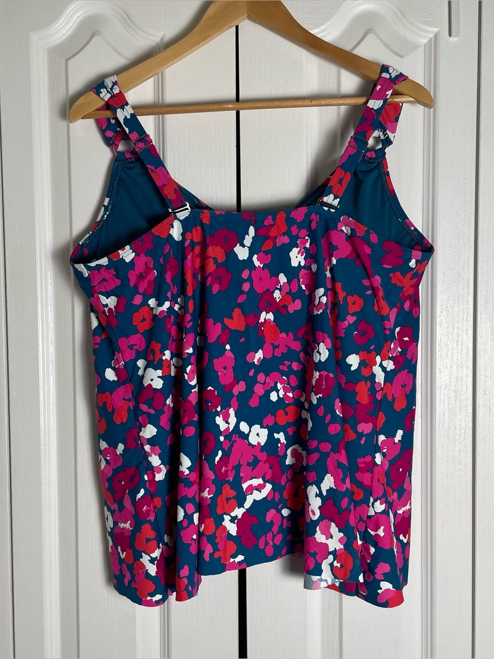 Birdsong Midnight Poppy Tankini Swim Top Women’s 18 Colorful Built in Underwire - Picture 5 of 11